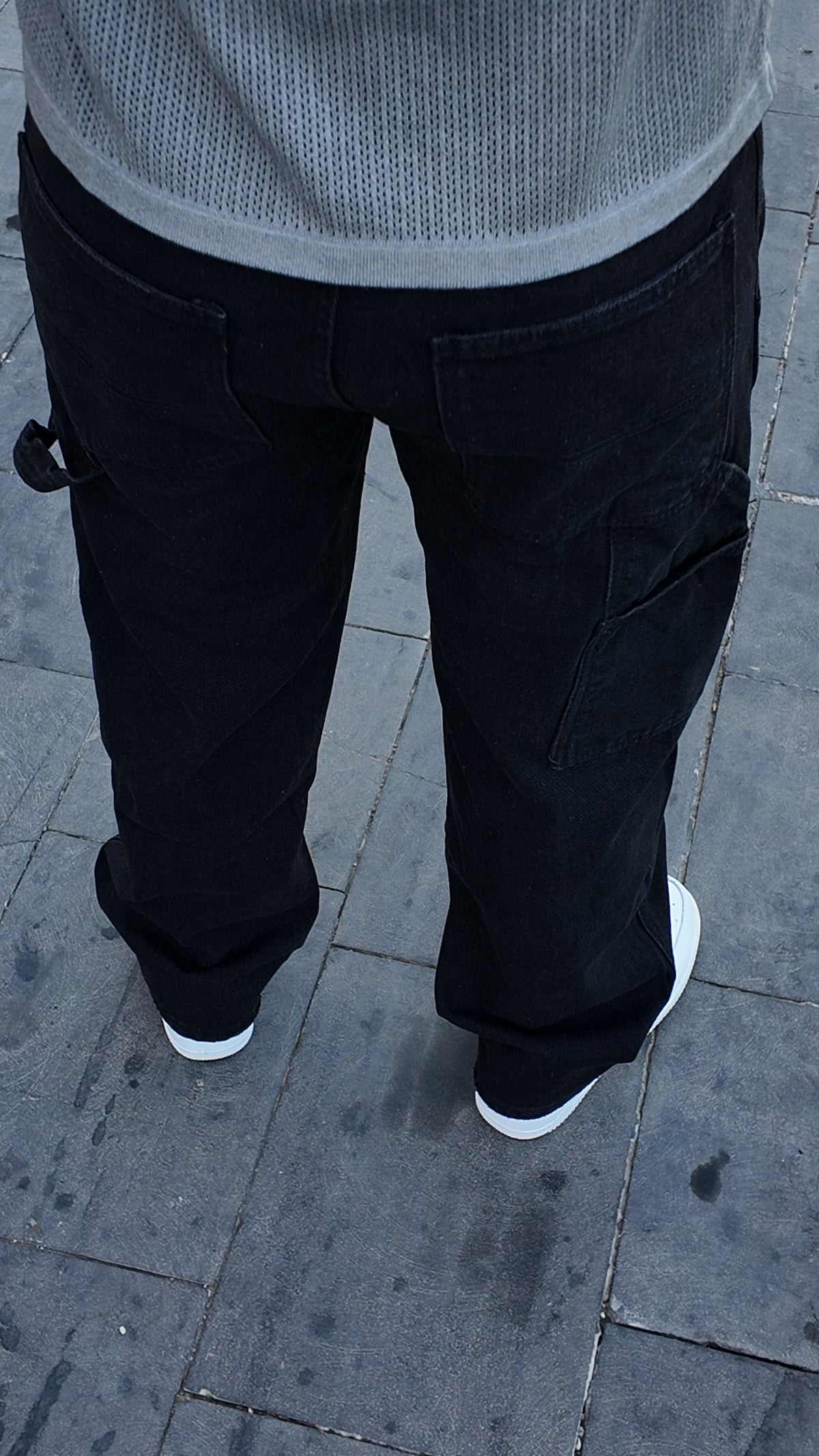 Utility Relaxed Jeans - Dark Black - Image 11