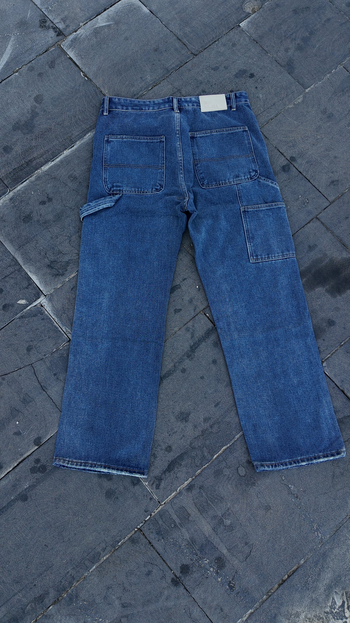 Utility Relaxed Jeans - Medium Blue - Image 10