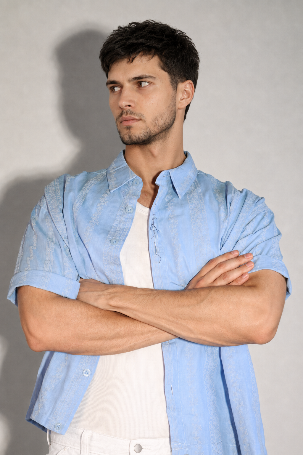 NINN-Naqsh-Shirt - Solid Sky Blue - Product photo 3