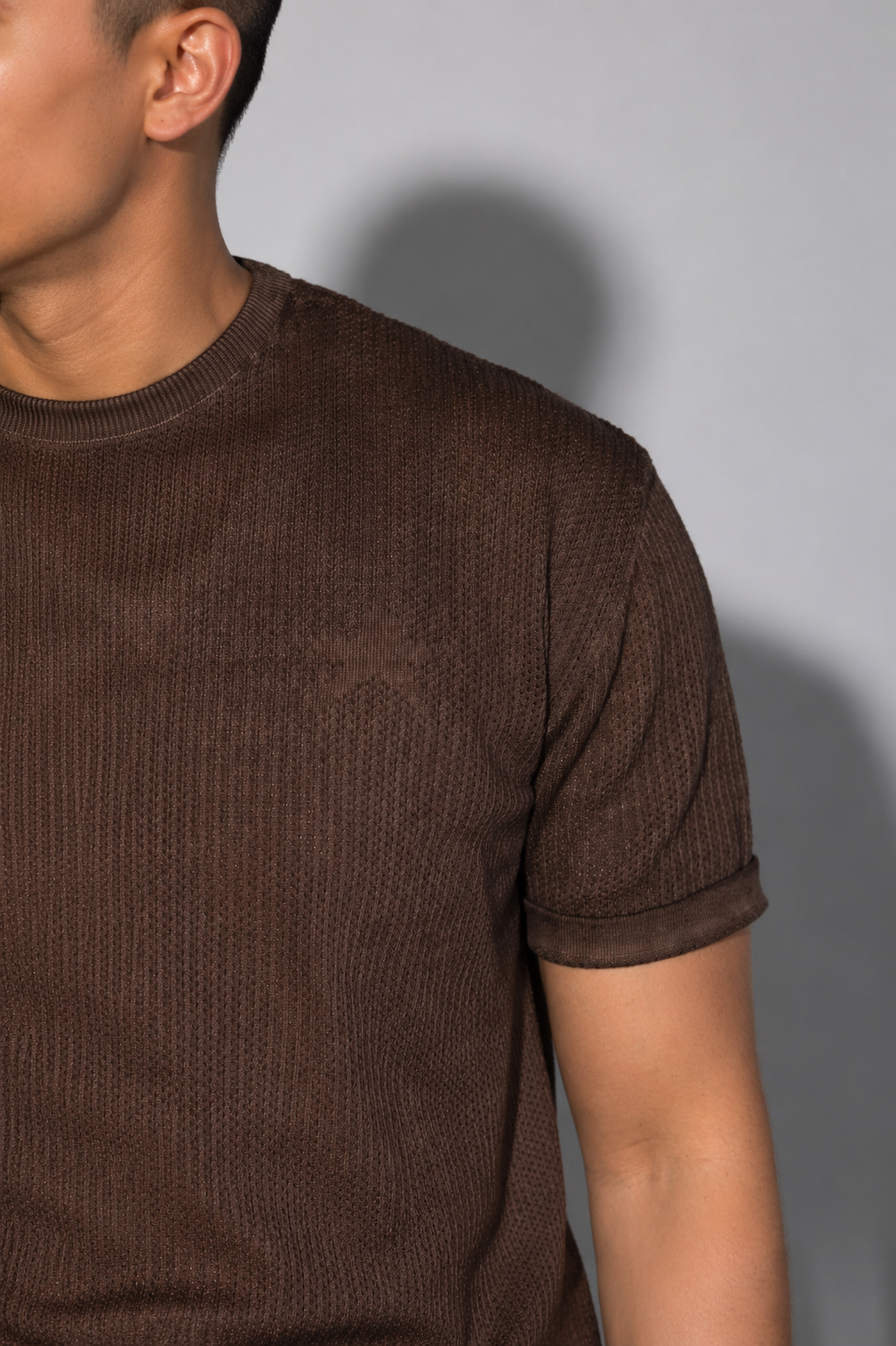 Origin Textured Knit Tee - Brown - Image 17