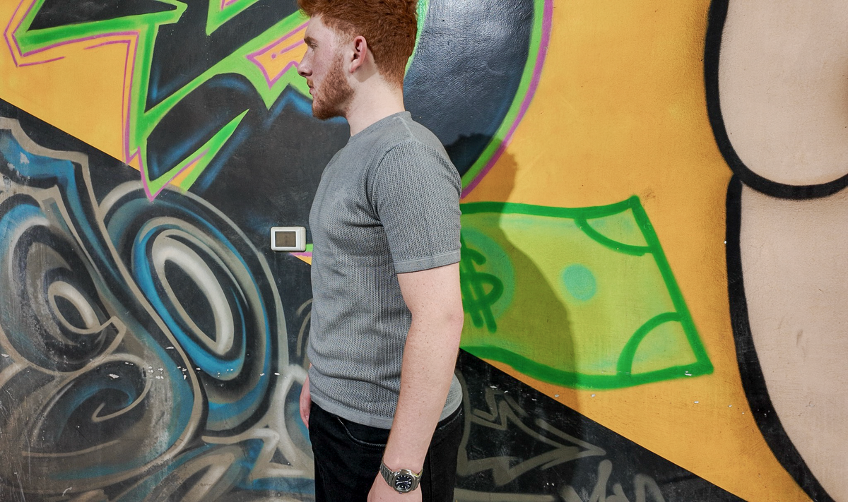 Origin Textured Knit Tee - Grey - Image 8