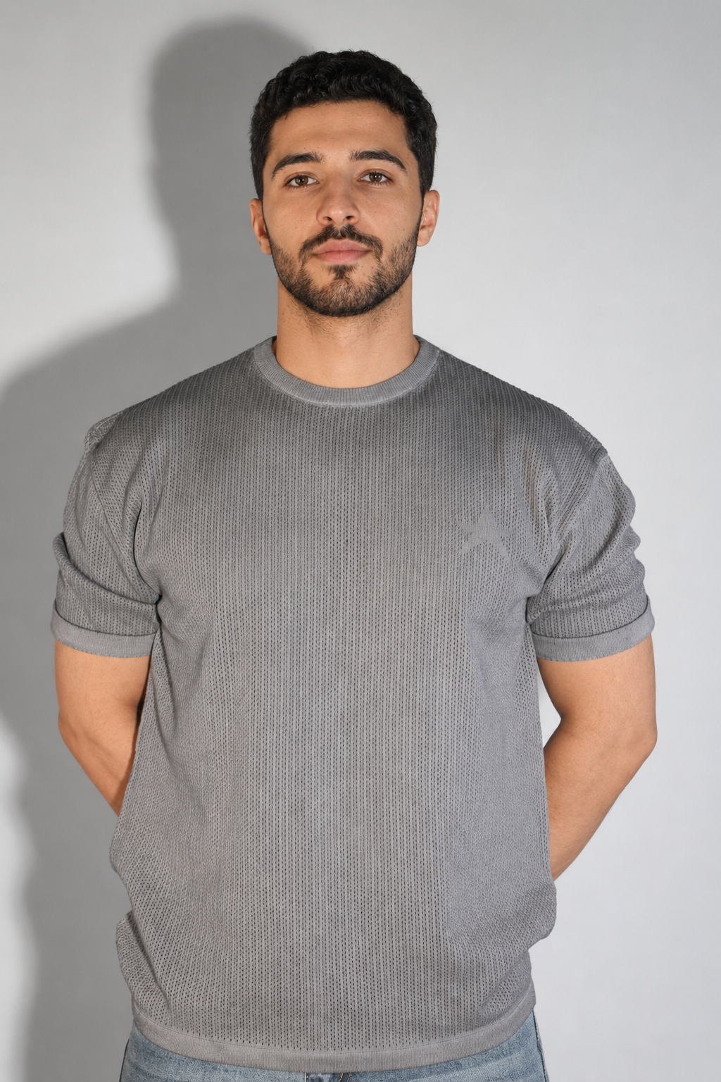 Origin Textured Knit Tee - Grey - Image 10