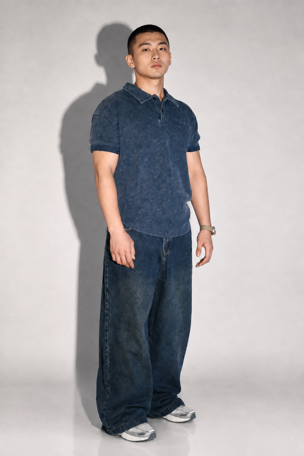 Slate Wash Polo - Navy - Image 8
