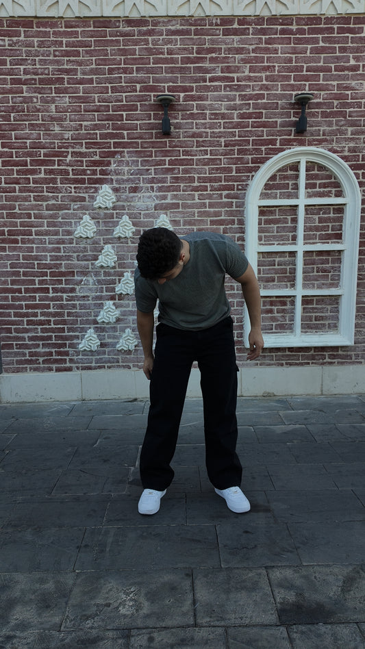 Utility Relaxed Jeans - Dark Black - Image 1
