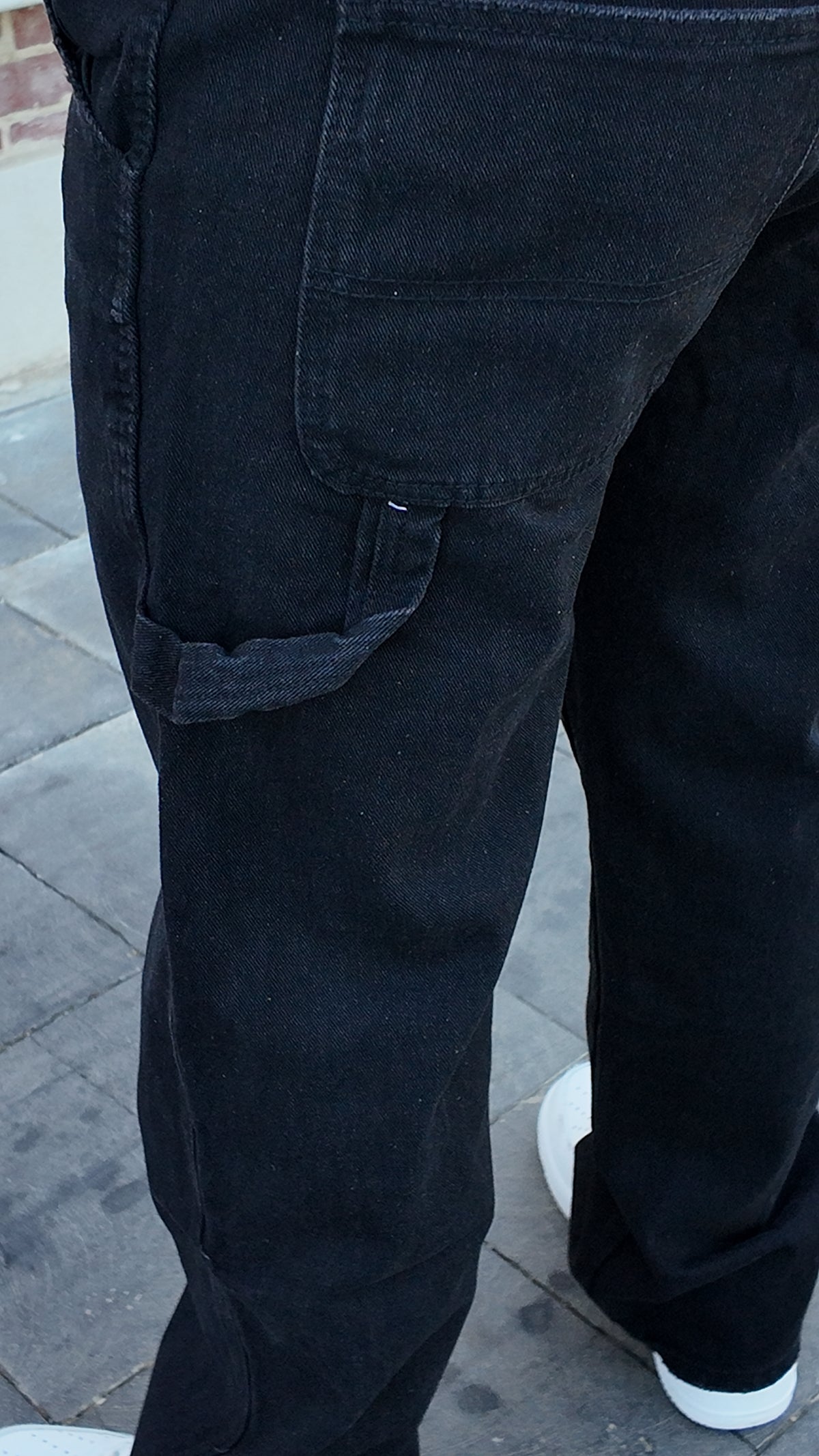 Utility Relaxed Jeans - Dark Black - Image 8