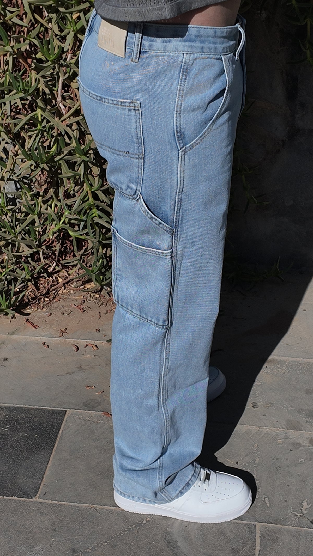 Utility Relaxed Jeans - Light Blue - Image 4